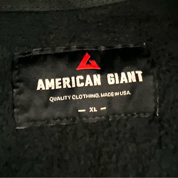 American Giant Men's Full Zip Heavyweight Hoodie Jacket Size XL Black - Picture 8 of 10